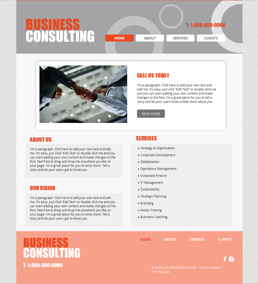 free consulting HTML5 template