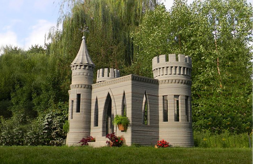 3D printed concrete castle