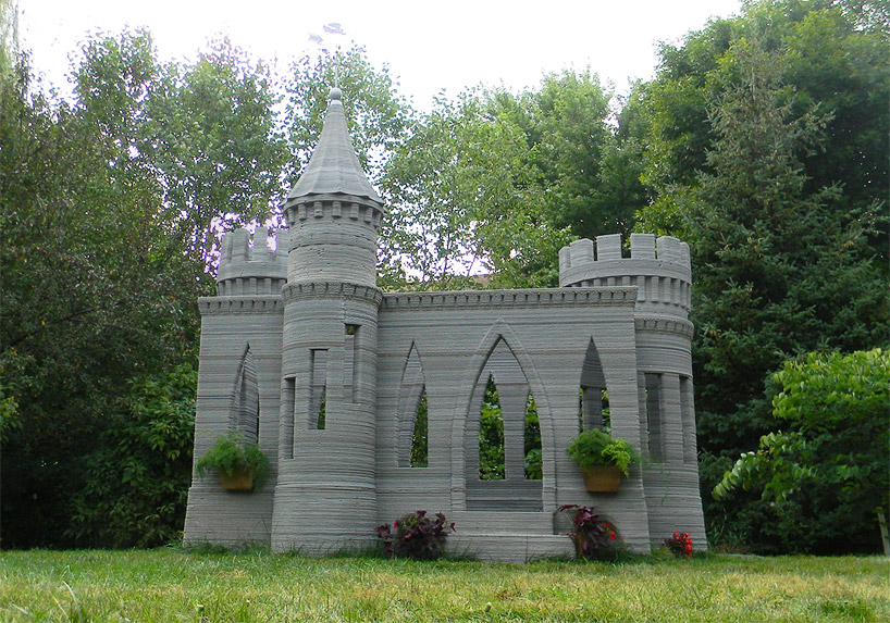 3D printed concrete castle