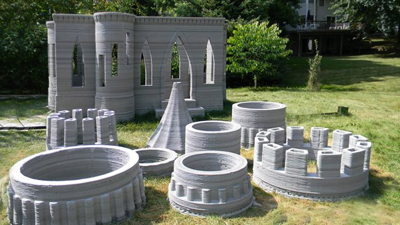 3D printed concrete castle