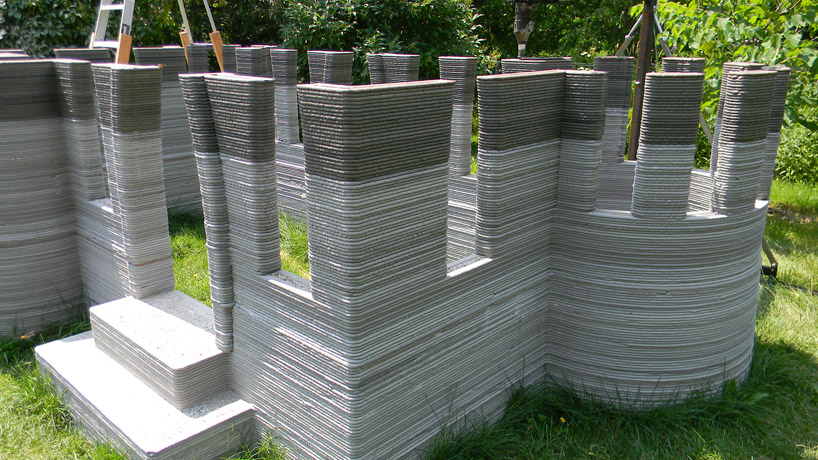 3D printed concrete castle