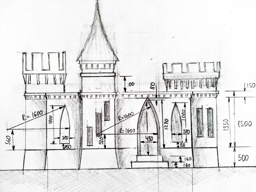 3D printed concrete castle