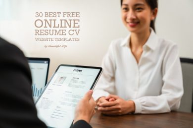 30 Best Free Online Resume CV Website Templates