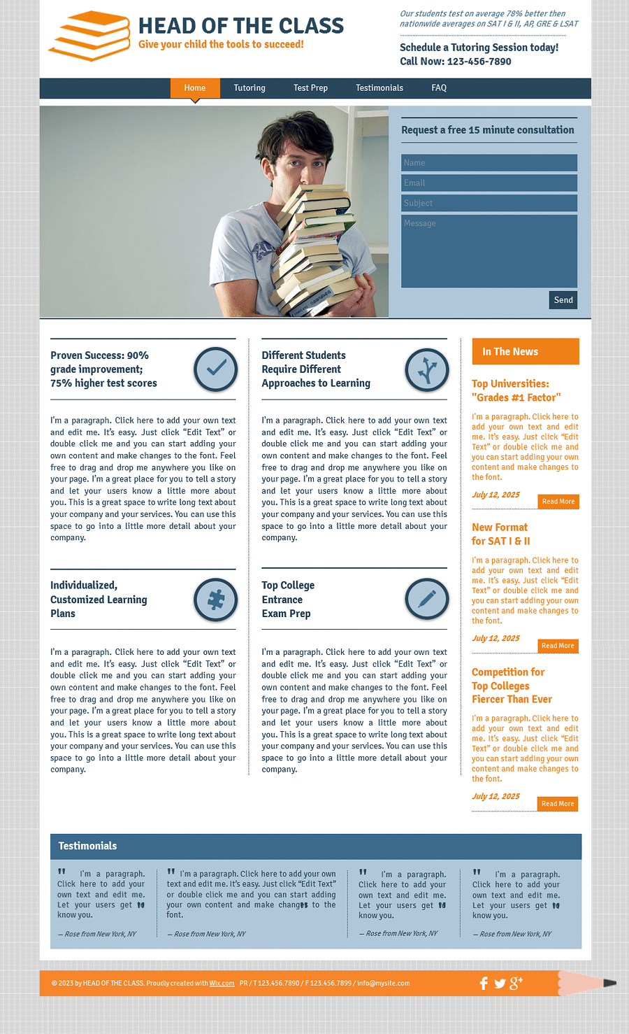 Free Tutoring Company HTML5 Template