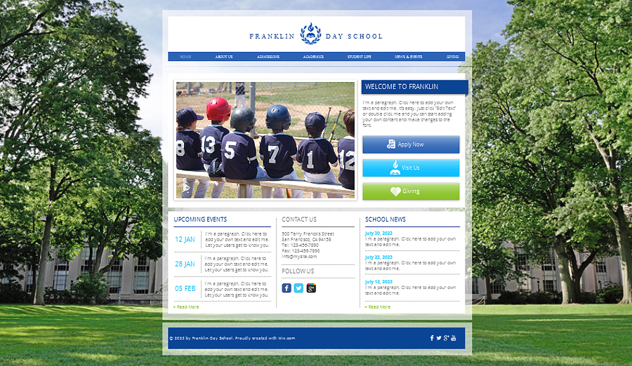 Free Country Day School HTML5 Template