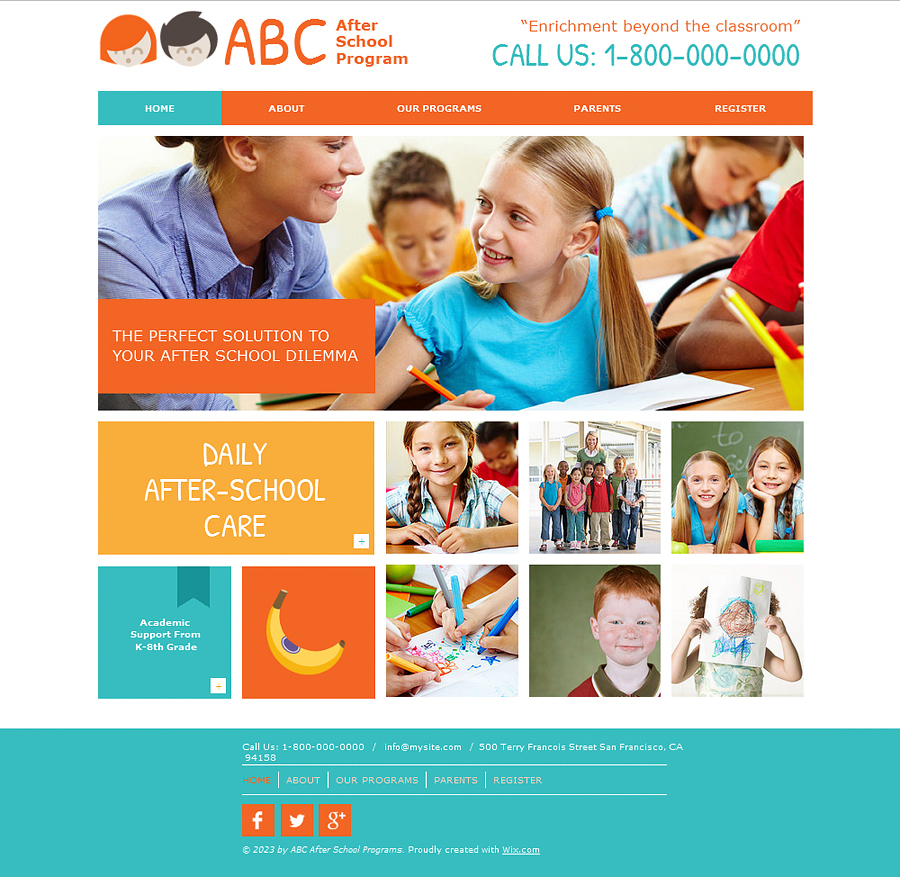 Free After School Program HTML5 Template