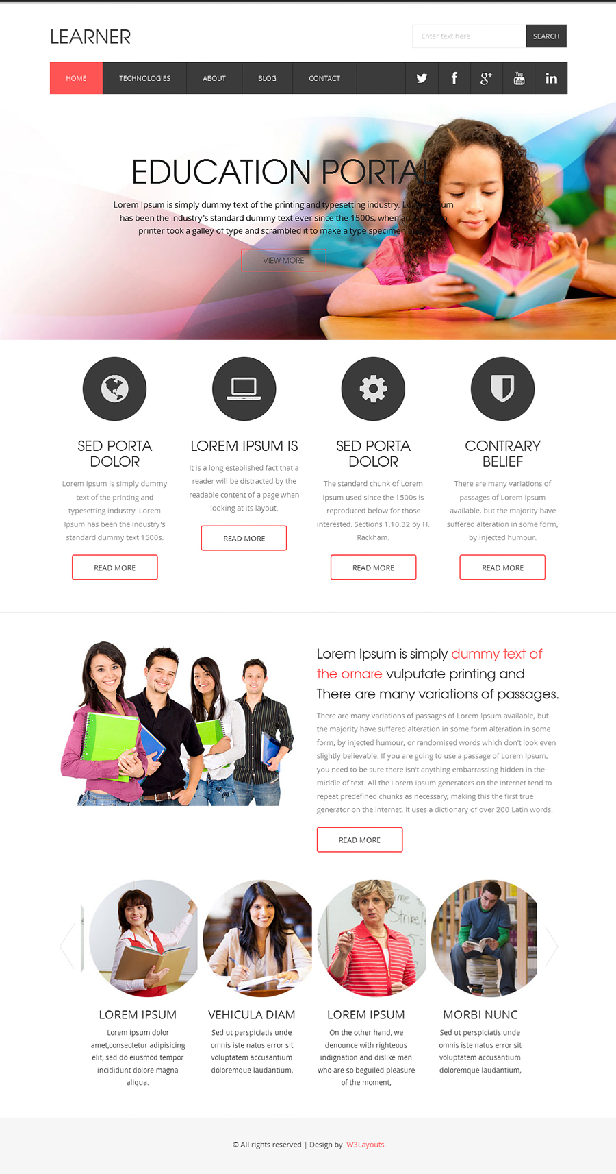 Free Learner Responsive Web Template