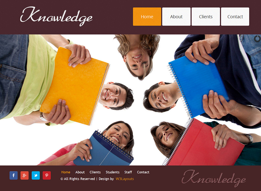 Free Knowledge Website Template