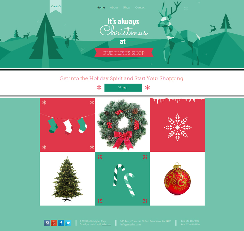 best Christmas website template