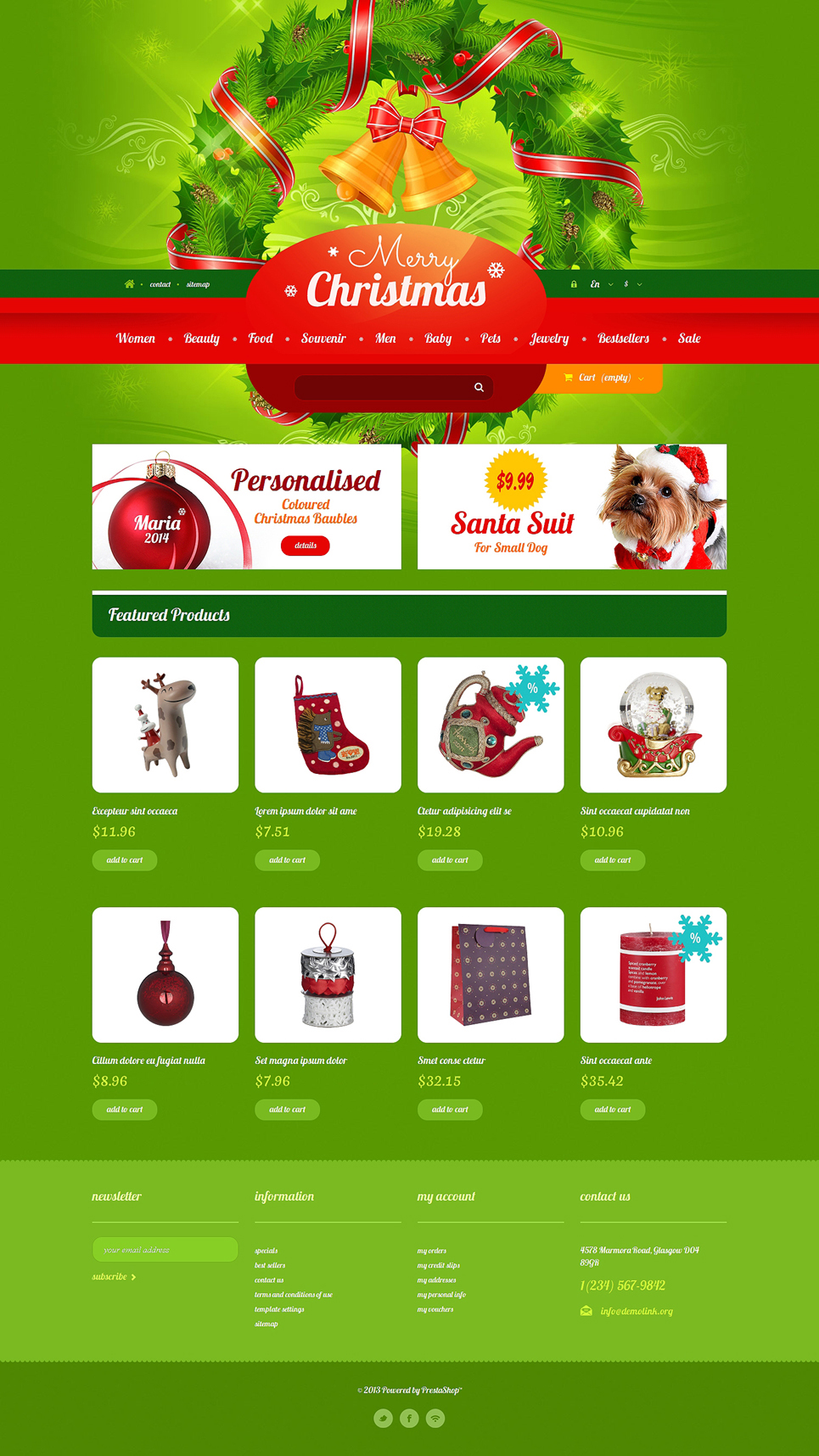 Christmas Gift Shop PrestaShop Theme