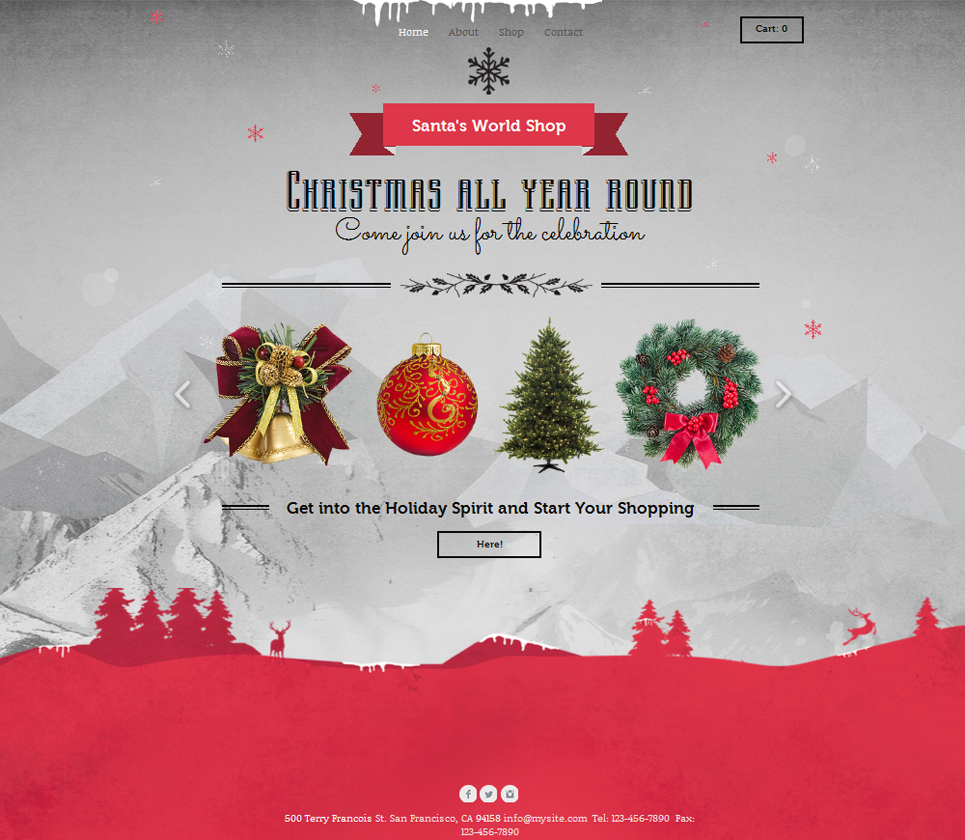 Holiday Store HTML5 Website Template