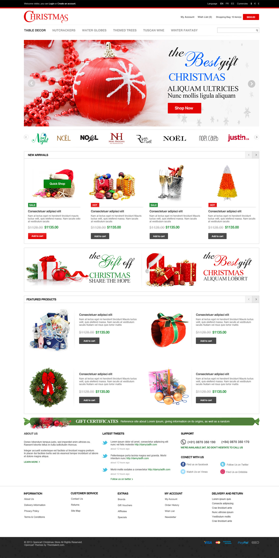 Responsive Merry Christmas OpenCart Theme 