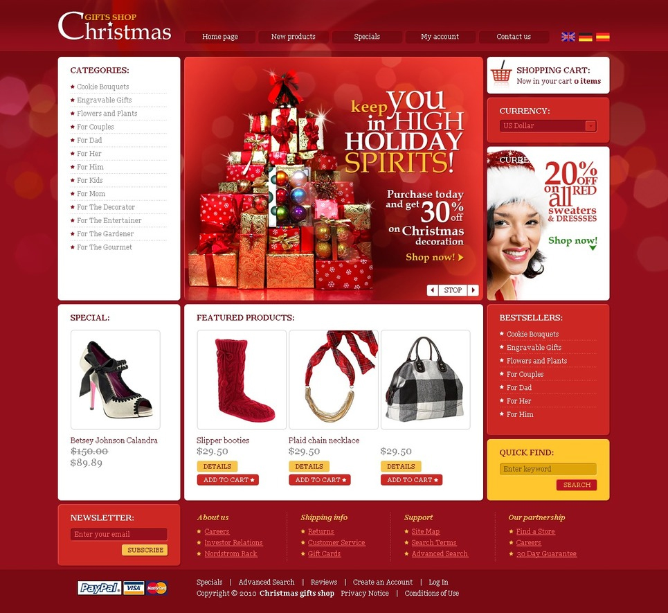 Christmas OsCommerce Template