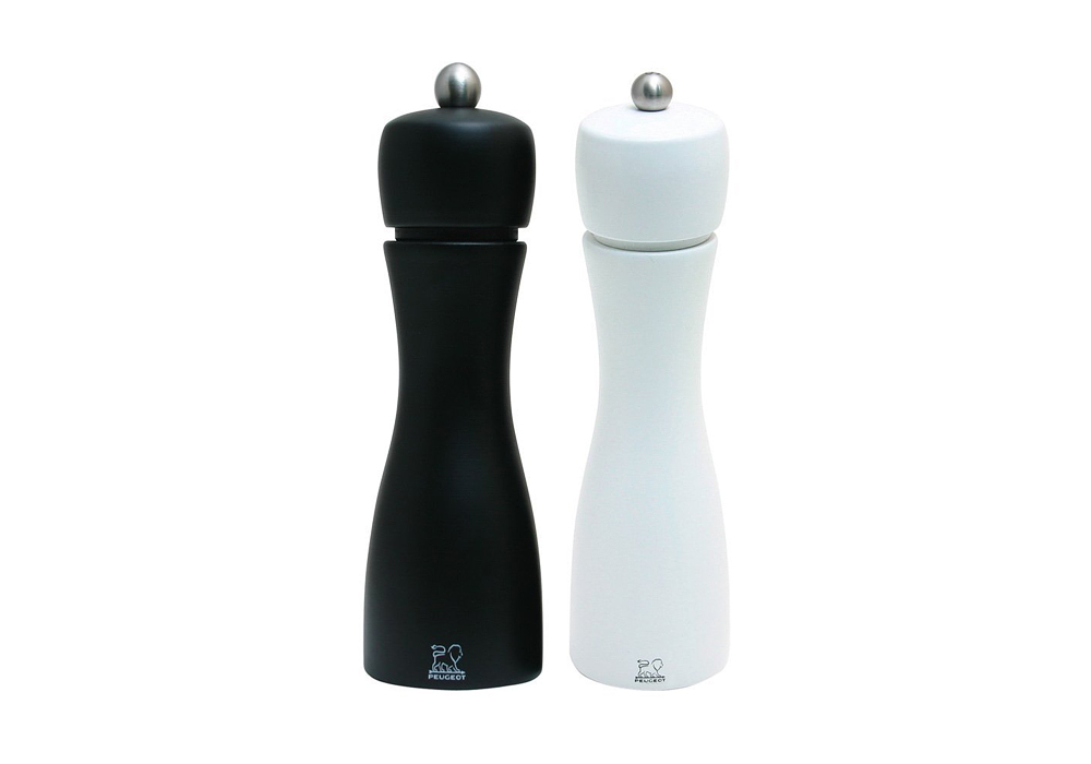 Peugeot Tahiti Black Pepper Mill and White Salt Mill Set