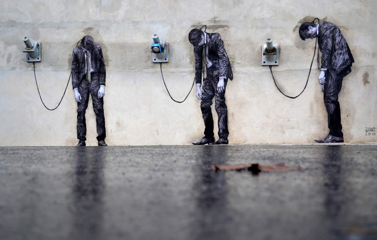 Humorous Street Art of French Artist Levalet