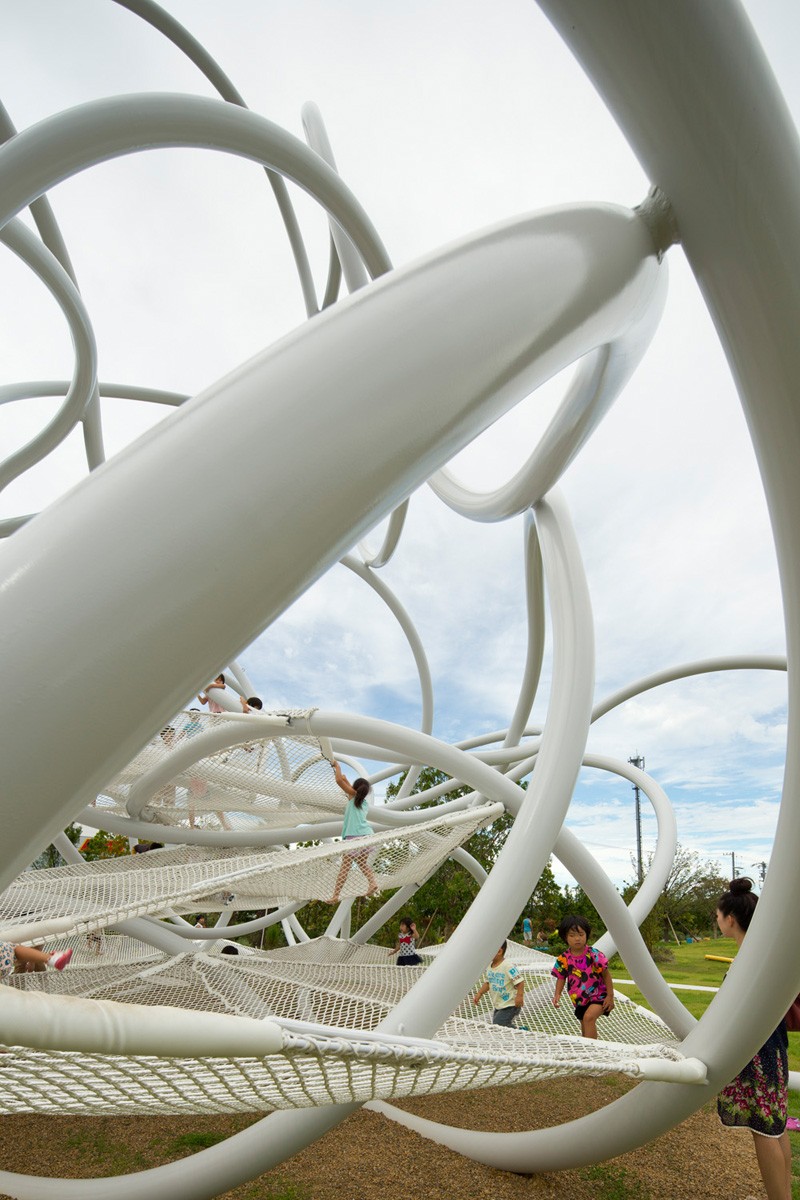 Sculptural Playground Forest Loops in Japan