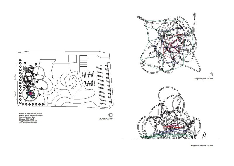 Sculptural Playground Forest Loops in Japan