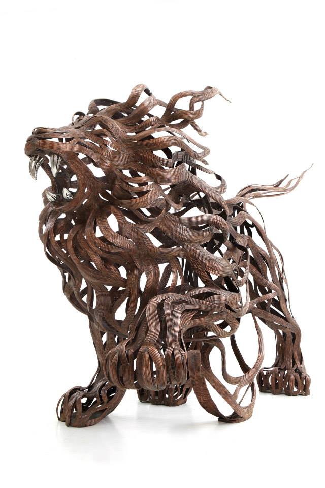 Metallic Strip Animal Sculptures by Sung Hoon Kang