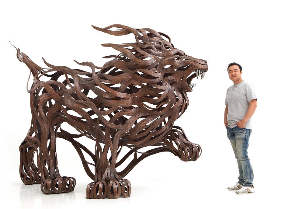 Metallic Strip Animal Sculptures by Sung Hoon Kang