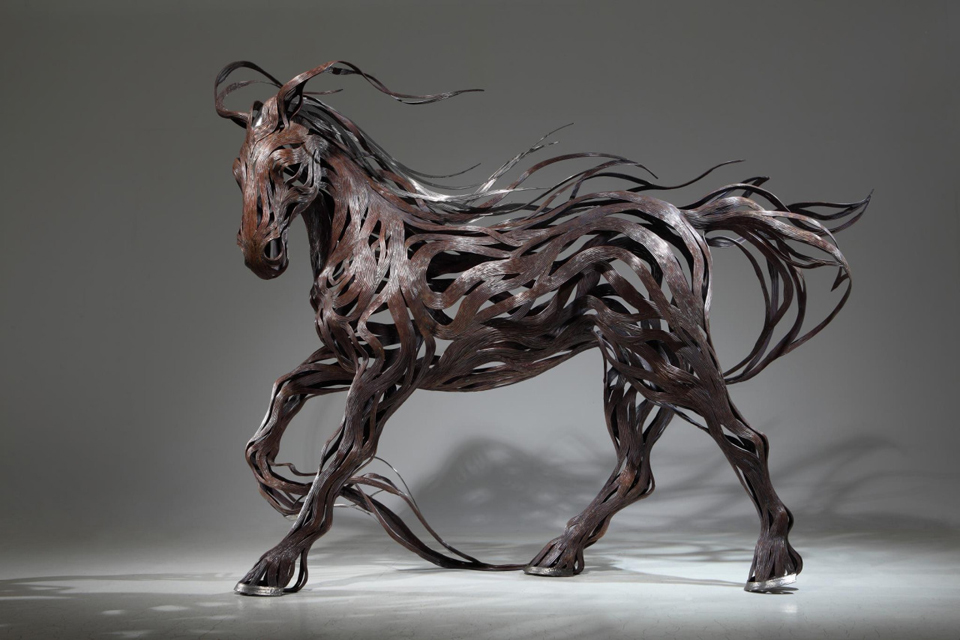Metallic Strip Animal Sculptures by Sung Hoon Kang
