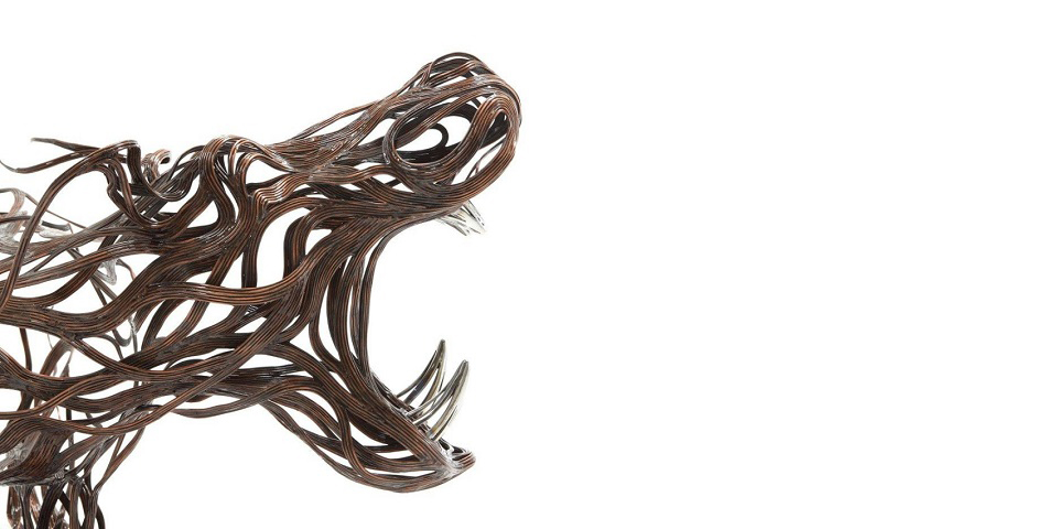 Metallic Strip Animal Sculptures by Sung Hoon Kang