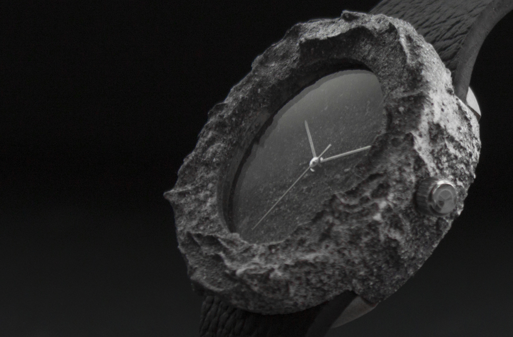 Lunar Watch Made Of A Solid Piece Of Genuine Moon Rock
