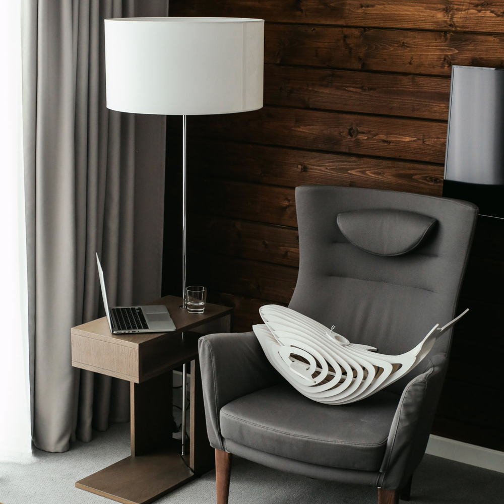 Elegant Wooden Whale Lamp