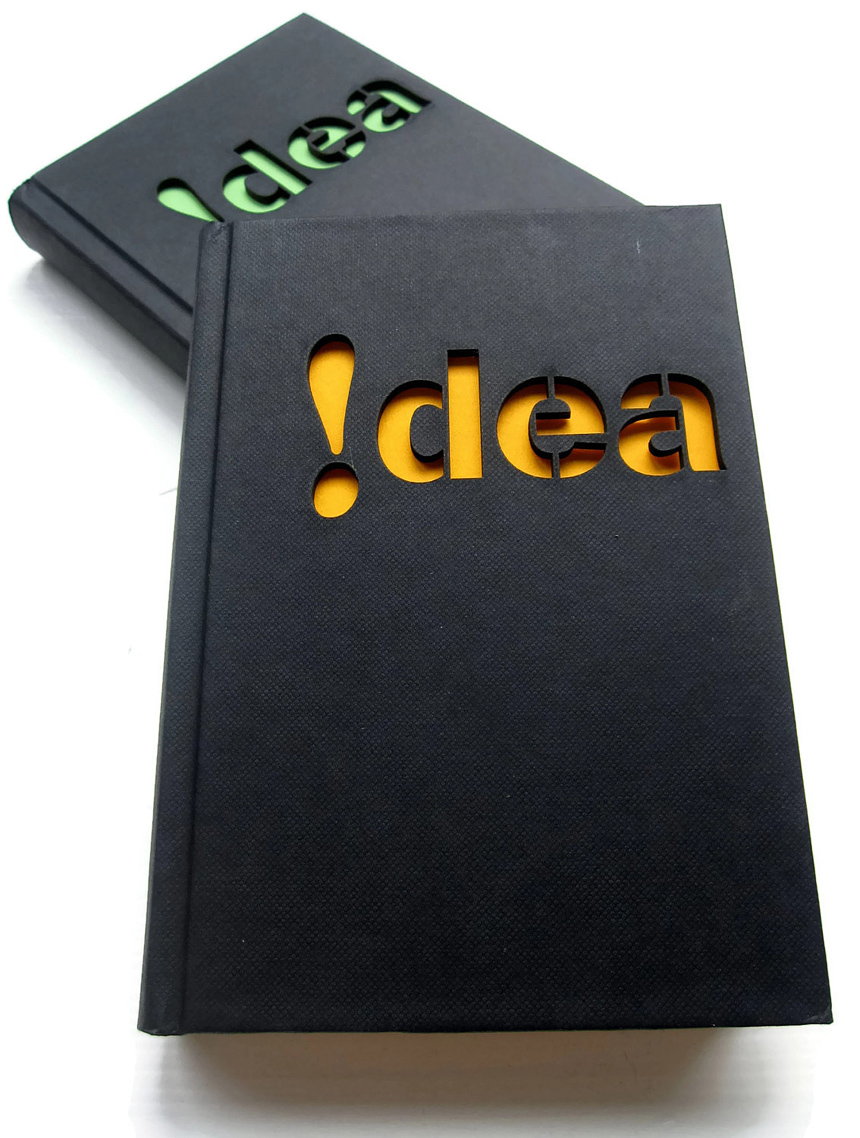 Notebook 'IDEA' - blank sketch with a laser cut cover