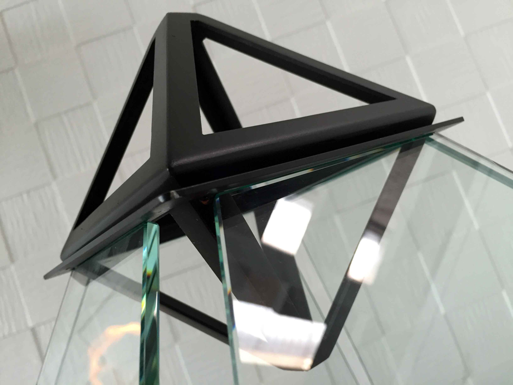Louvre - Modern Fireplace In The Form Of Iconic Glass Pyramid