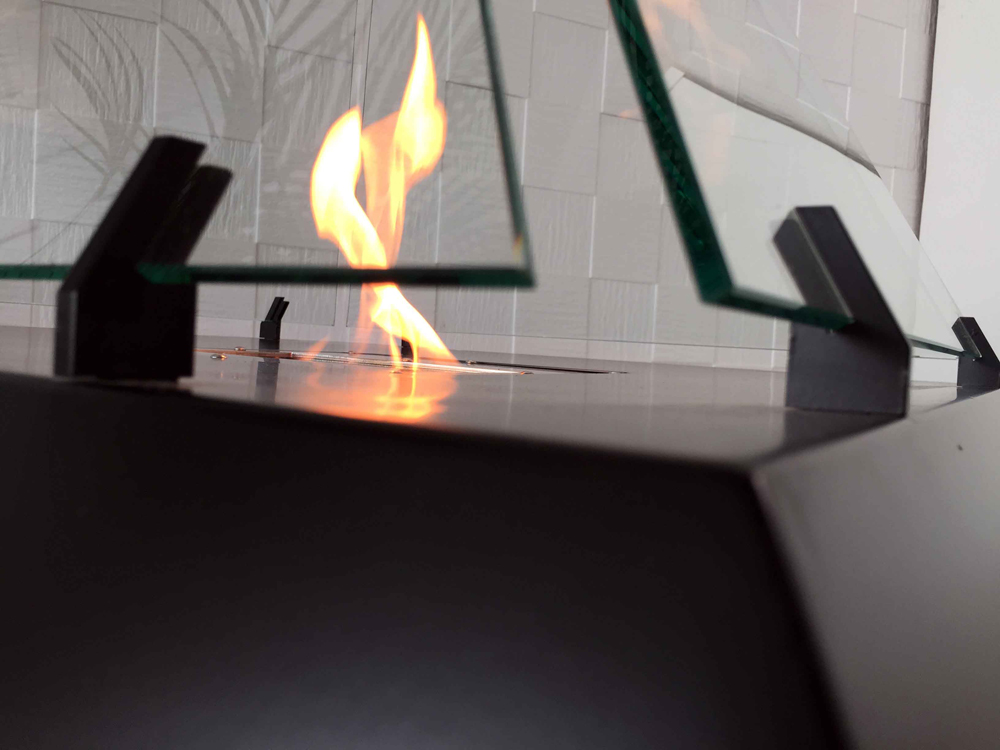 Louvre - Modern Fireplace In The Form Of Iconic Glass Pyramid