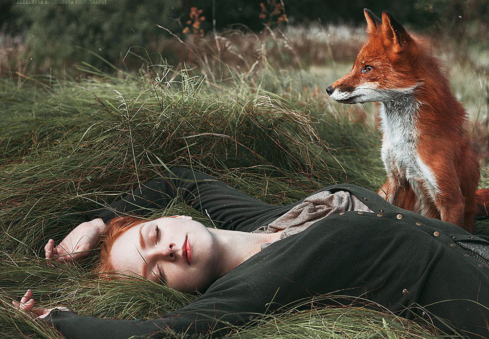girl and fox