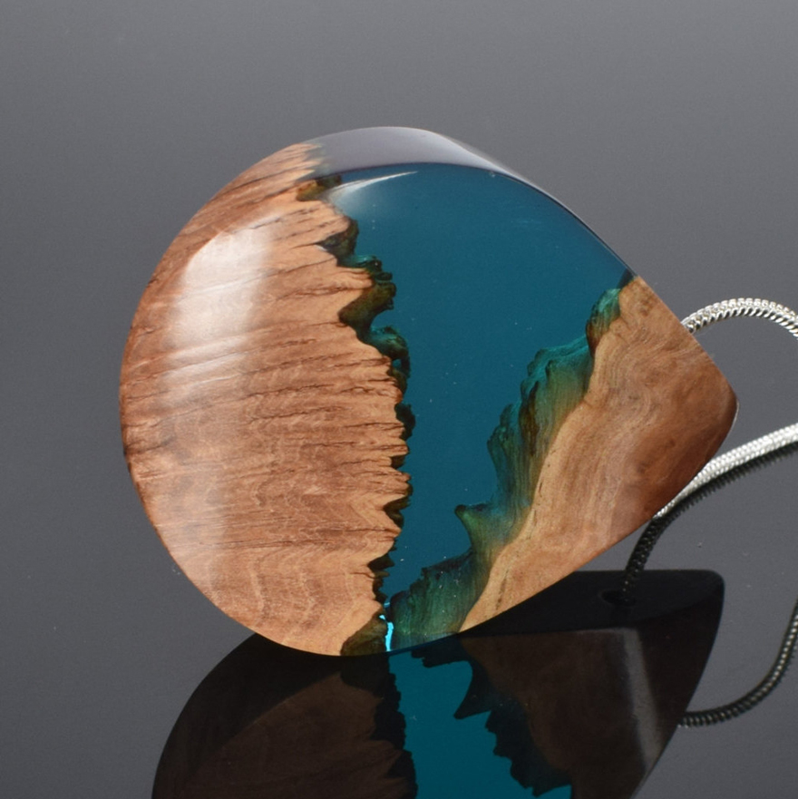 wood and resin jewellery