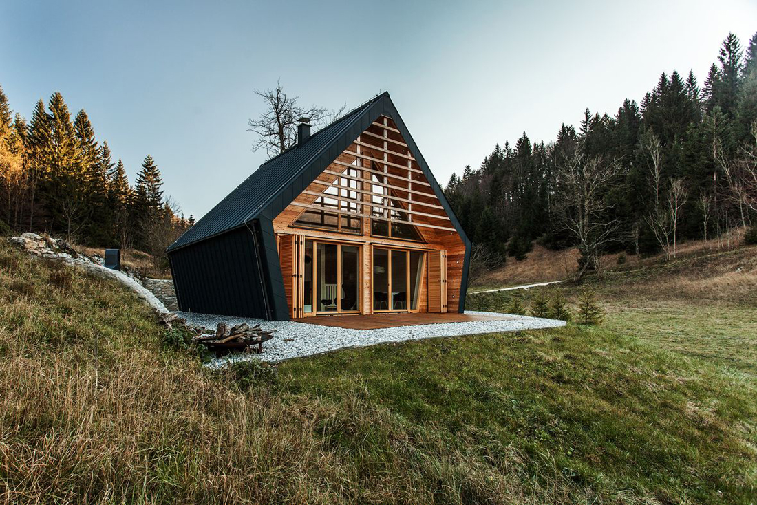 modern wooden house