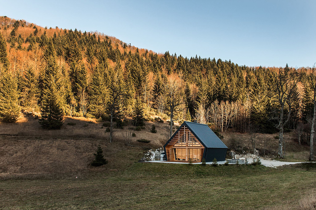 wooden house in the nature