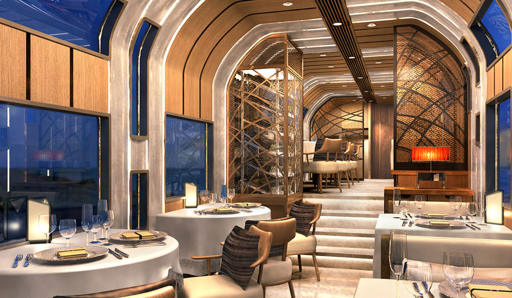luxury train restaurant