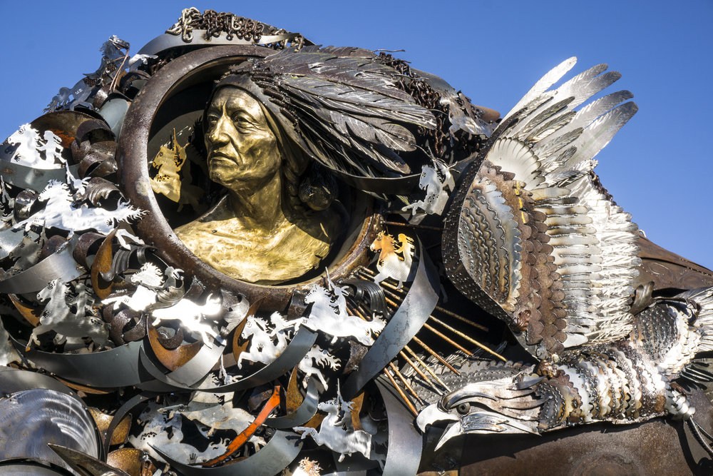 The Last Stand sculpture details