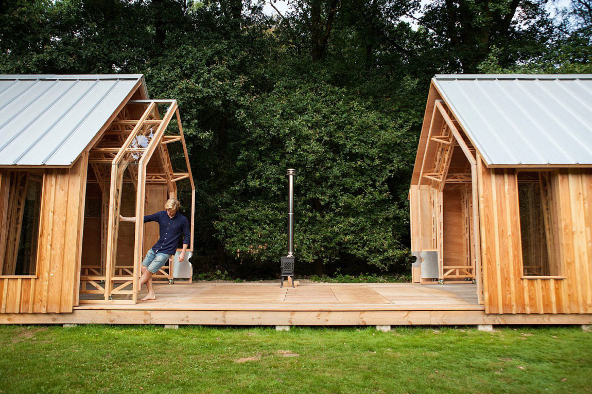 folding wooden house