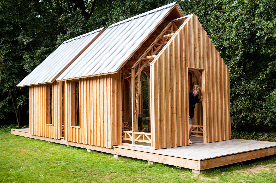 Innovative Folding House From Wood And Glass