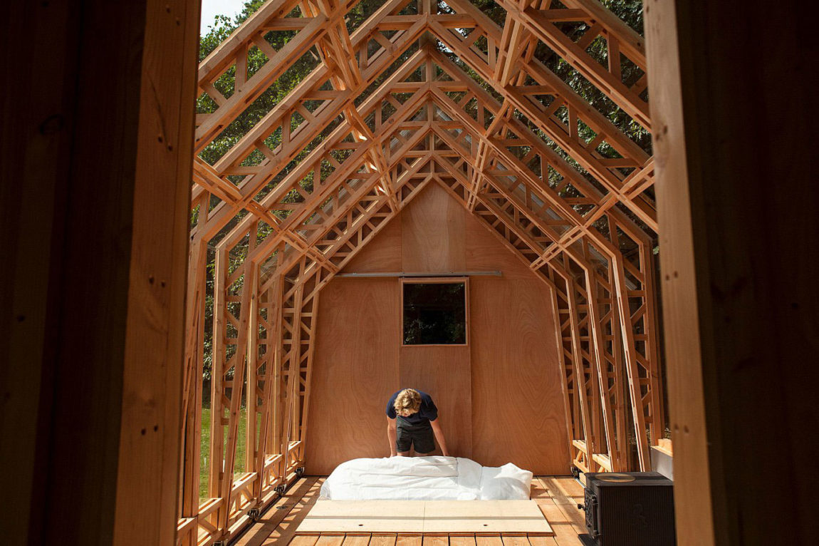 small wooden house