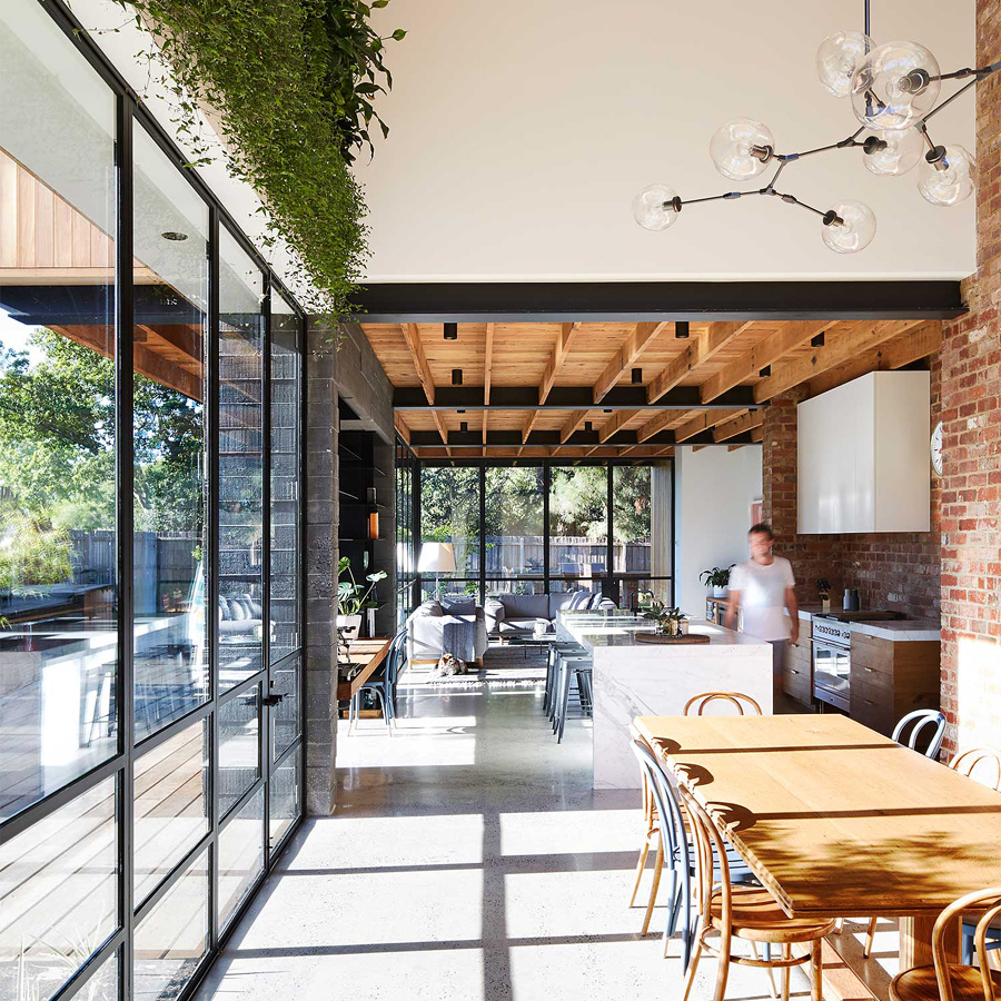 wooden house interior