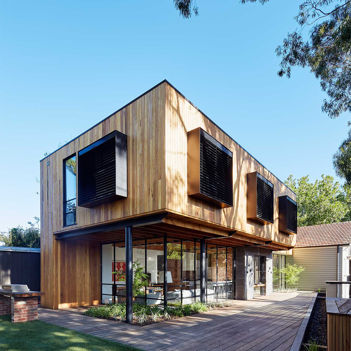 wooden houses