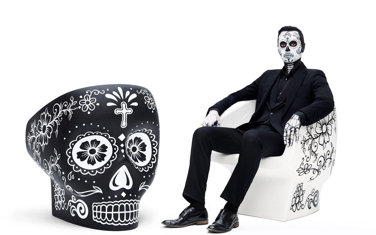 Fabio Novembre's Skull Chair Updated for Mexico's Day of the Dead
