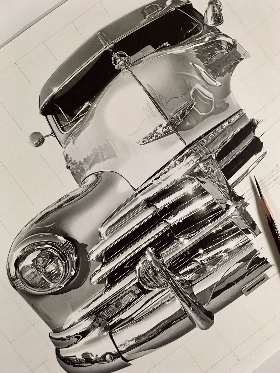 realistic car drawing