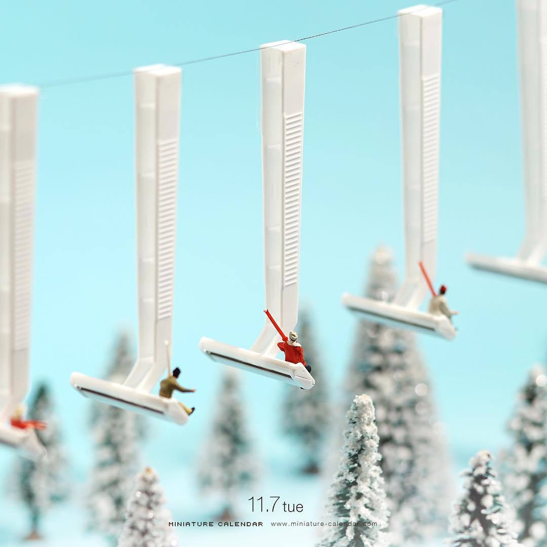 miniature world calendar