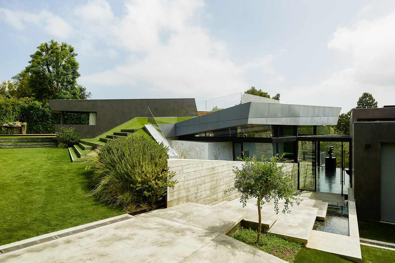 a house with a grass roof
