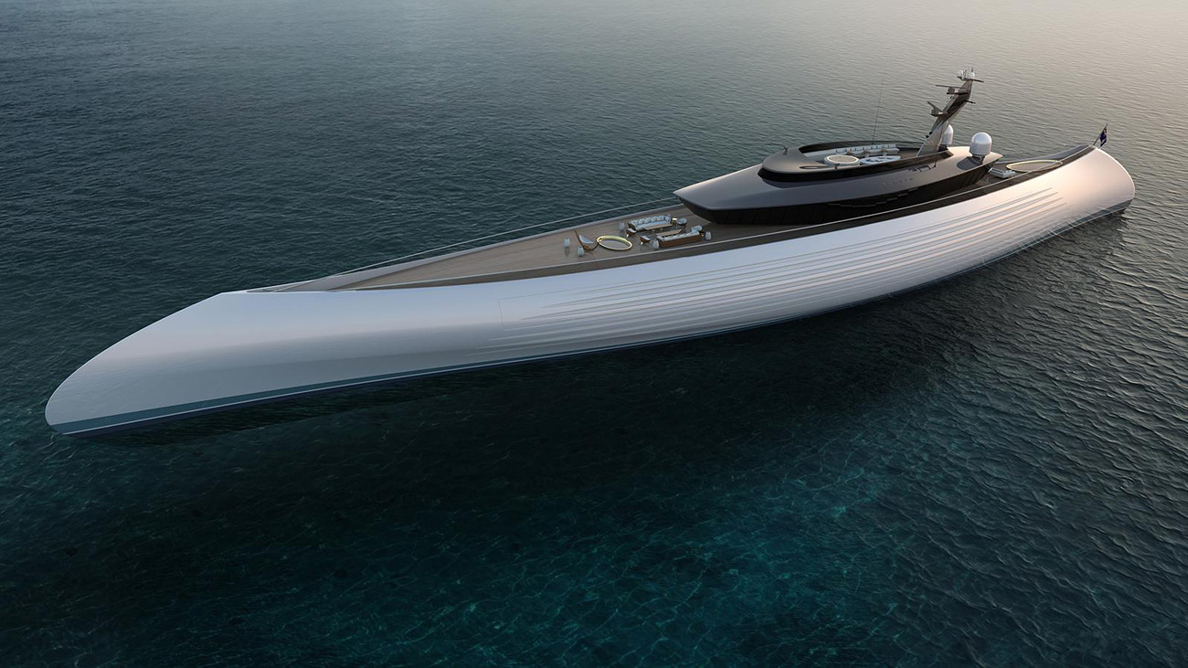 Futuristic Superyacht Styled on a Dugout Canoe by Oceanco