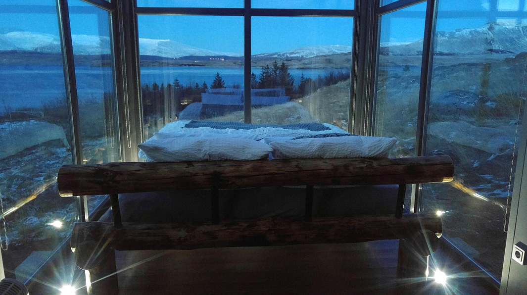glass house in iceland