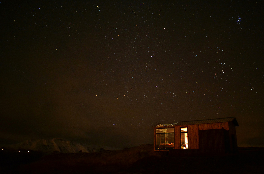 lonely glass house iceland