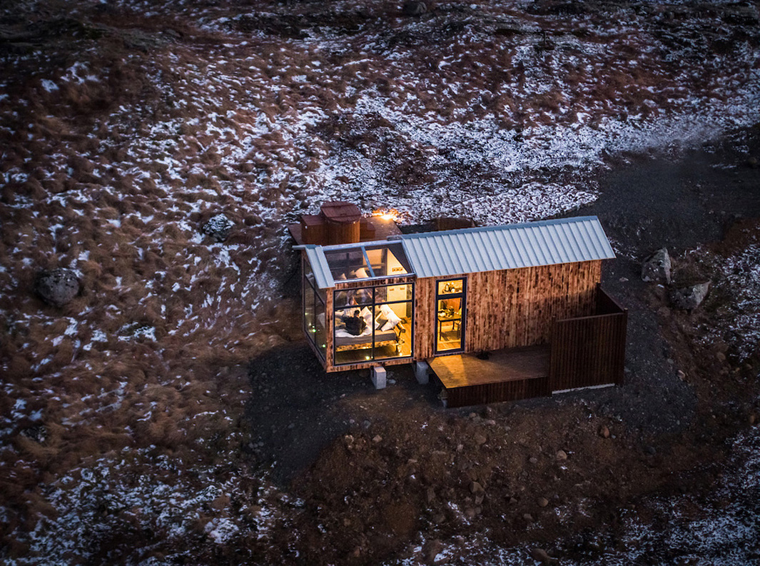 lonely glass lodge iceland
