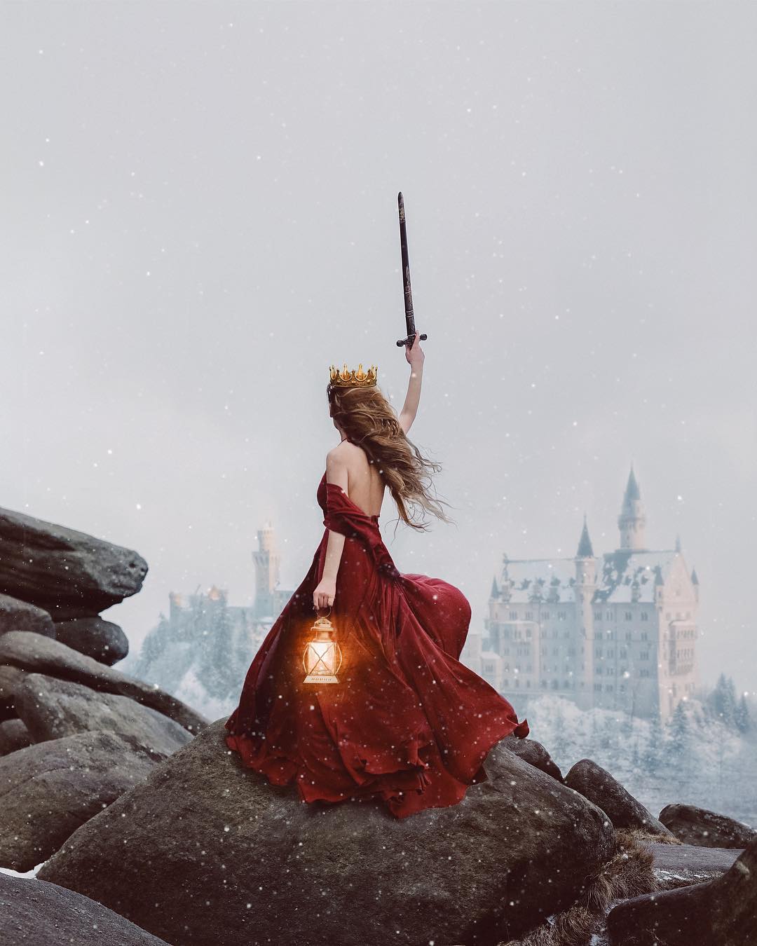 image woman in red